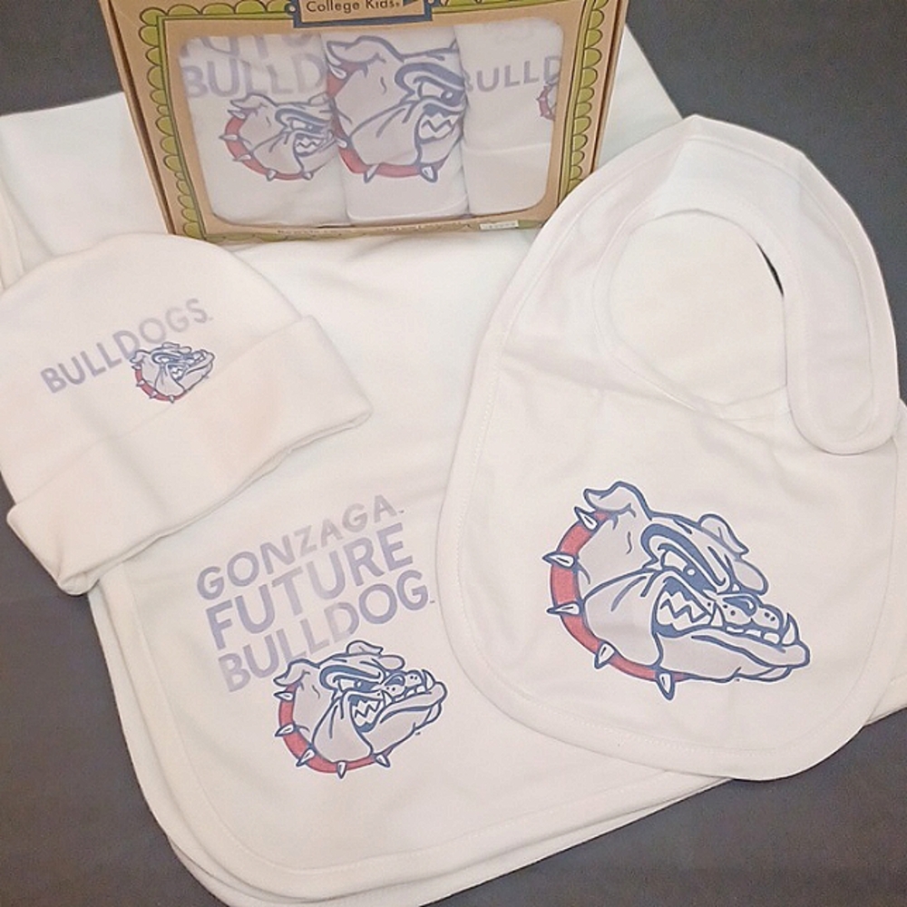 NWT Gonzaga Bulldogs newbie baby gift set pack